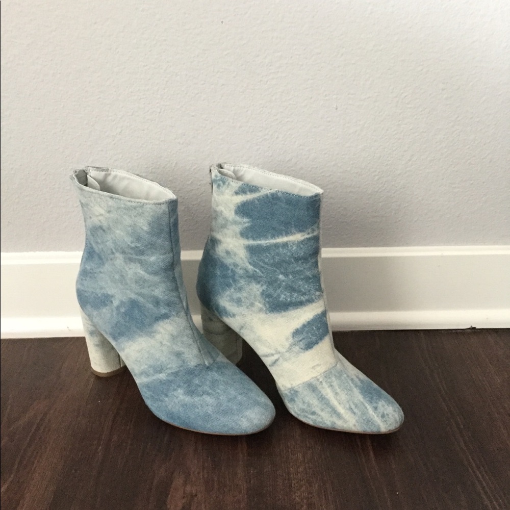 Denim boots